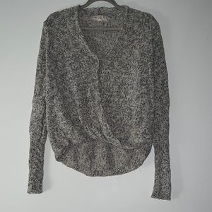 Small Pink Republic Faux Wrap Sweater